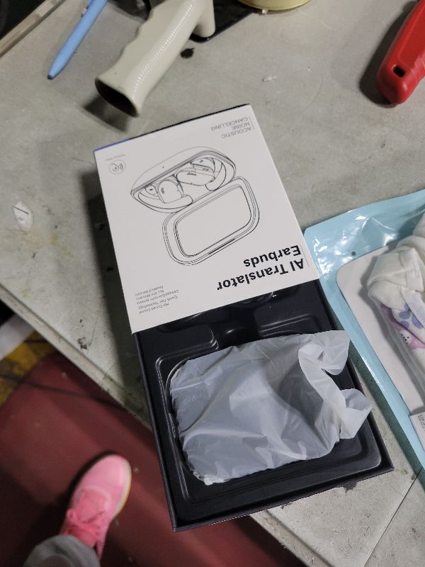 Photo 1 of AI Language Translator Earbuds, OWS Real-Time 3-in-1 Translation Earbuds 144 Languages & Accents, Translation Device for Travel Business Learning, Black