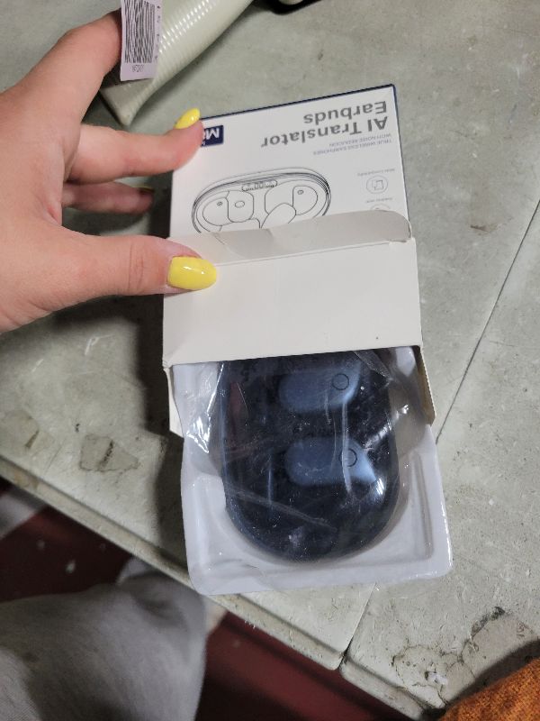 Photo 1 of AI Language Translator Earbuds, OWS Real-Time 3-in-1 Translation Earbuds 144 Languages & Accents, Audifonos Traductores Inglés Español, Translation Device for Travel Business, Transparent Black