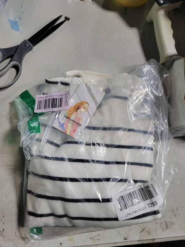 Photo 1 of **ONLY TOP**
PRETTYGARDEN Women's 2 Piece Striped Sweater Set Casual Fall Long Sleeve Knit Pullover Midi Skirts Matching Travel Outfits (White Stripe,Medium)