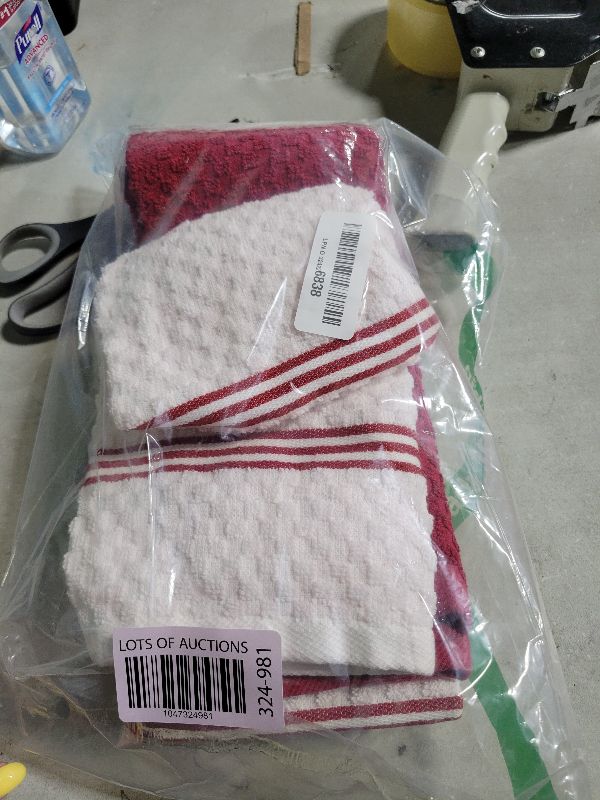 Photo 1 of **MISSING 1 RED TOWEL**
Infinitee Xclusives 100% Cotton Kitchen Towels - 15x25 Inch Ultra Soft Tea Towels, Super Absorbent Terry Dish Towel for Kitchen Linens |Passionate Red|
