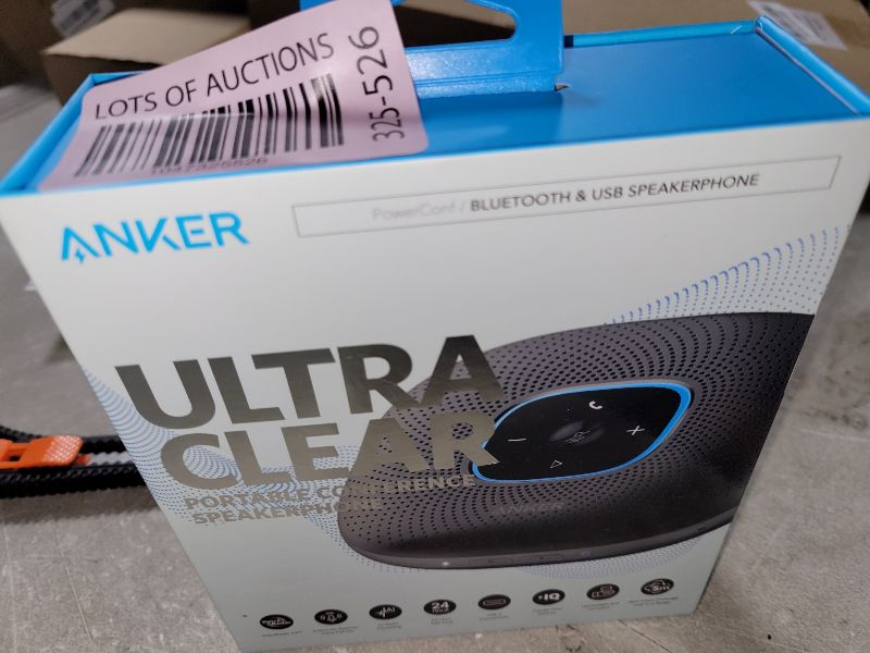 Photo 1 of Anker PowerConf Speakerphone, Zoom Certified Conference Speaker with 6 Mics, 360° Enhanced Voice Pickup, 24H Call Time, Bluetooth 5.3, USB C, Compatible with Leading Platforms for Personal Workspaces