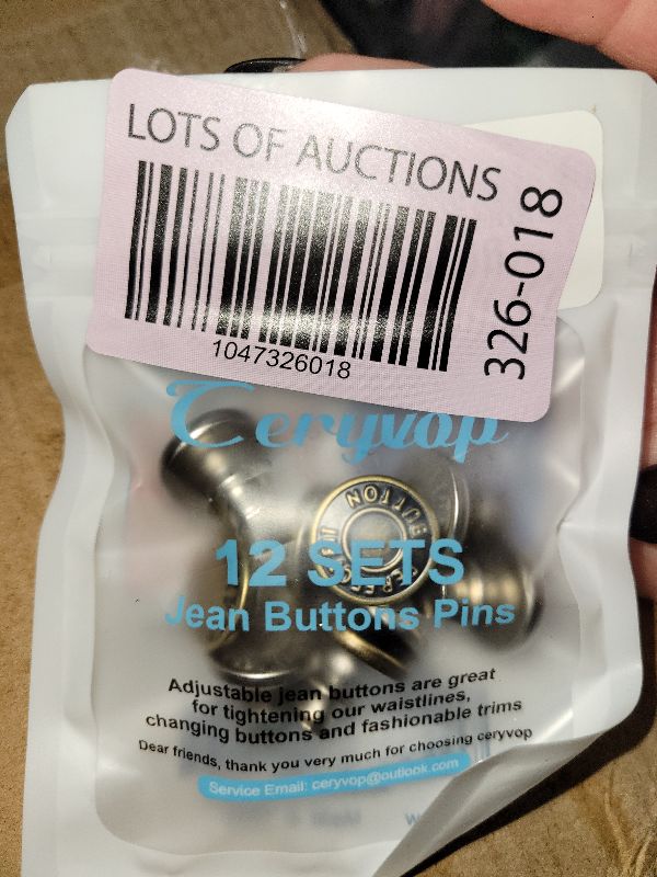 Photo 1 of 12 Sets Button Pins for Loose Jeans, No Sew and No Tools Instant Replacement Snap Tack Pant Button, Ceryvop Reusable and Adjustable Metal Pants Button Tightener