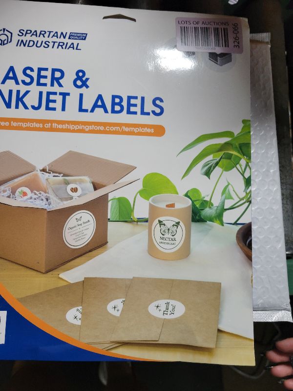 Photo 1 of 1.5" Circle Printable Labels Compatible with Inkjet and Laser Printers - 30 Sheets, 900 Matte White Round Stickers for Pricing, Product Labeling, and Custom Tags - Spartan Industrial