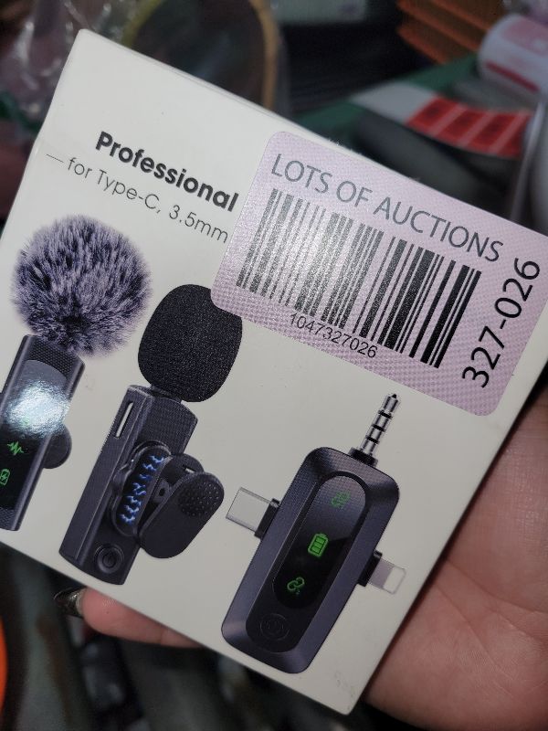 Photo 1 of 3 IN 1 Model J4 Mini Wireless Lavalier Microphone for iPhone 15 16, iOS and Android Devices - Noise Reduction Lapel Mic for Recording, Clip on Omni Lav Mic for Video Recording, Tiktok, Youtube, Vlog