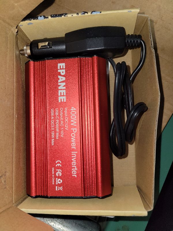 Photo 1 of 400W Power Inverter 12V DC to 110V AC, Car Charger Plug in Adapter Outlet with PD 65W USB-C&QC 18W Port, Portable Power Converters for Laptop Vehicles Camping Road Trip Essentials Adults