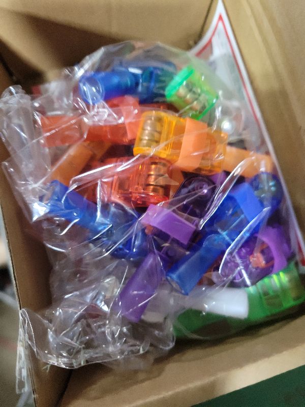 Photo 1 of 24PCS Space Theme Party Favors LED Finger Lights, Glow in the Dark Light Up Toys Gifts Bulk for Kids Boys Girls Birthday Goodie Bags Stuffers Party Decorations Back to School Supplies Classroom Prizes