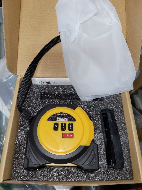 Photo 1 of 3-in-1 Digital Laser Tape Measure, 131ft Laser Distance Meter & 16ft AutoLock Tape, Laser Crosshairs, Magnetic Tip, Measuring Area/Volume/Pythagorean, Heavy Duty Belt Clip for Construction, DIY
