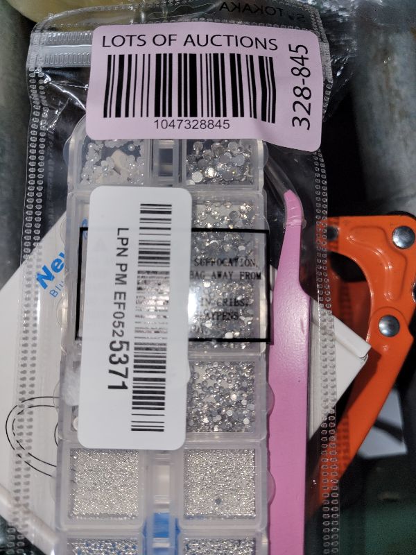 Photo 1 of 3D Mixed Sizes Nail Art Charms White Flatback Pearls Silver Metal Caviar Beads Clear Crystals Gems with Pickup Tweezers, Nail Jewelry Manicure Supplies DIY Crafts Decorations for Women Girls