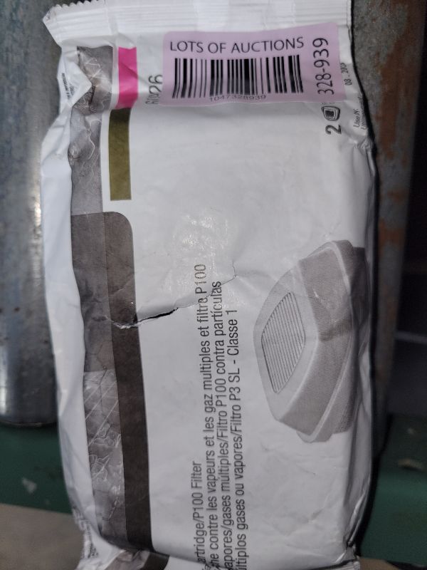 Photo 1 of 3M Multi Gas/Vapor Cartridge/Filter 60926, Pink/Yellow