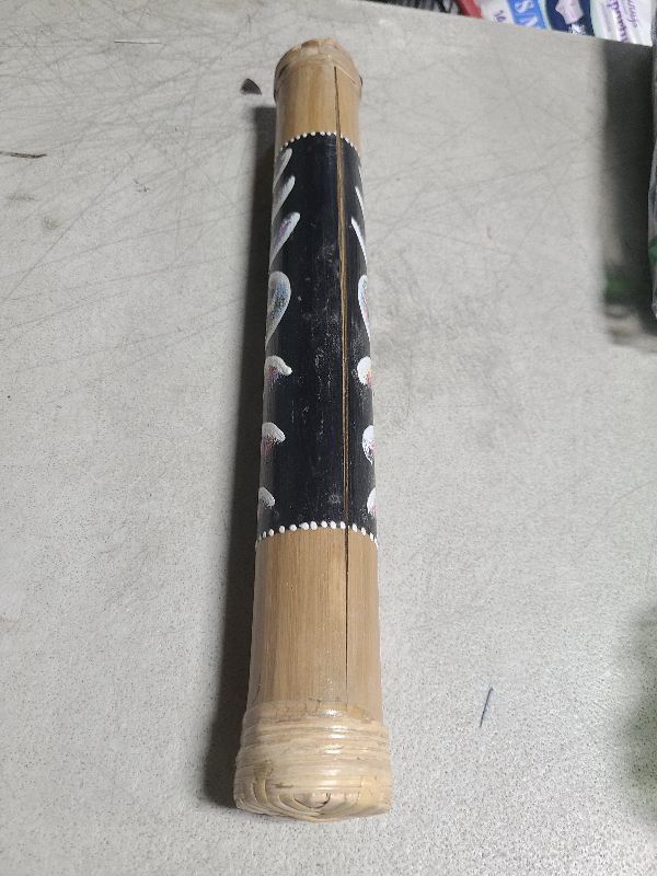 Photo 1 of 16" Handmade & Painted Bamboo Rainstick Moon Phases Ethically made in Bali