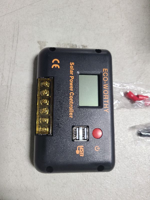Photo 1 of ECO-WORTHY 30A Solar Charger Controller Solar Panel Battery Intelligent Regulator with Dual USB Port Auto 12/24V PWM Positive Ground for Lithium?Lead-Acid,Gel Battery