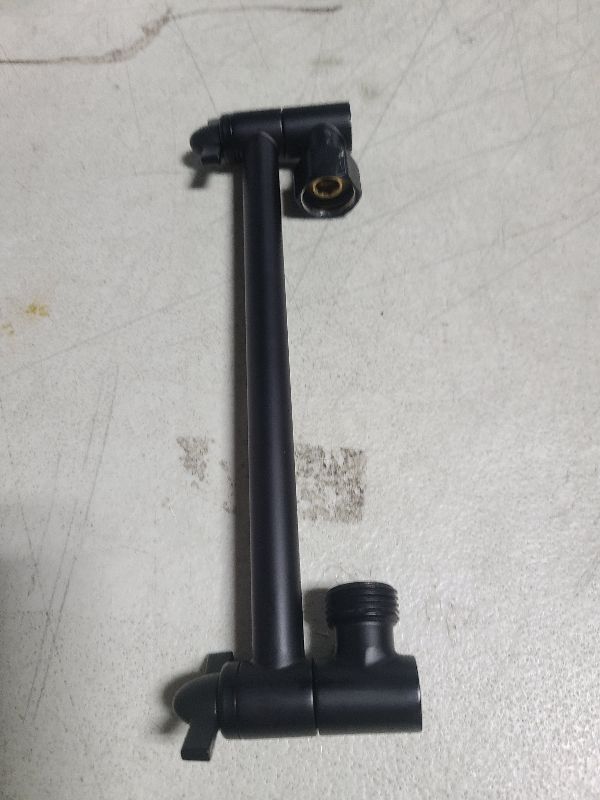 Photo 1 of 8 Inch Shower Head Extension Arm Matte Black.Solid Brass Adjustable Shower Arm Extension. Lower Or Raise Any Rain Or Handheld Showerhead To Your Height & Angle – Universal Connection