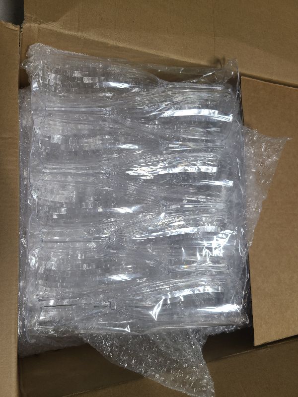 Photo 1 of 48 Pieces 6 Oz Plastic Champagne Flutes Hard Disposable Plastic Champagne Glasses Wedding Wine Mimosa Glasses for Drinking Toasting Home Daily Life