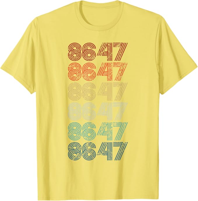 Photo 1 of 8647 Anti Trump 86 47 Retro Impeach 47 Anti-Trump Vance T-Shirt. L