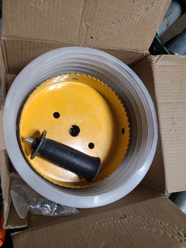 Photo 1 of 6-1/8 Inch Hole Saw for Recessed Lights, 6-1/8 Hole Saw with Dust Bowl for Recessed Lighting, Bi-Metal Hole Cutter Kit for Wood, Plastic, and Drywall
