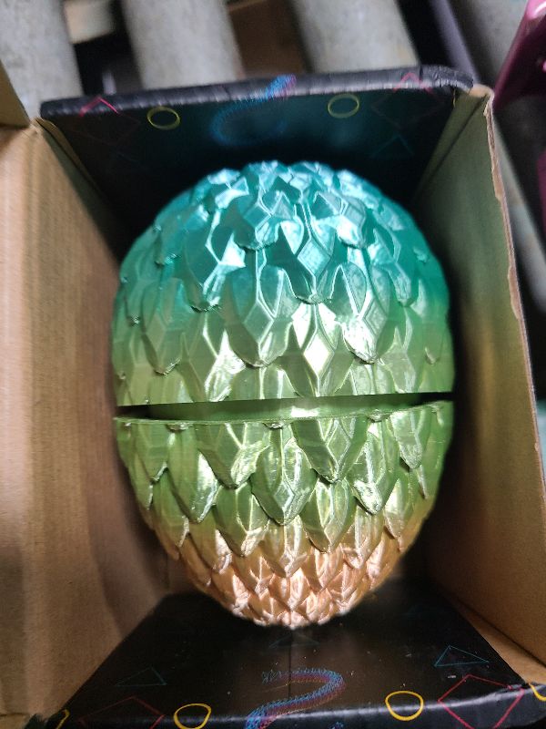 Photo 1 of 3D Printed 12inch Gemstone Dragon with Egg Christmas Fidget Toy Gifts for Adults Easter Eggs Basket Stuffers (12" Gem Dragon with Egg)