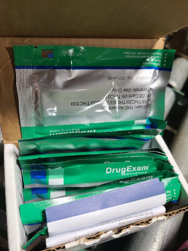Photo 1 of 10 - DrugExam Multi Drug Screen Test. Testing for THC/Marijuana in Urine. Detailed Instrustions Included.
