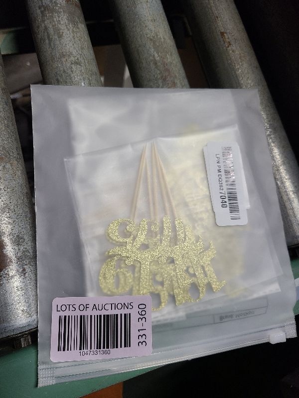 Photo 1 of 24 Pcs Glitter 50th Birthday Cupcake Toppers for Celebrating Fifty Years Old Birthday Party Decorations (Gold)