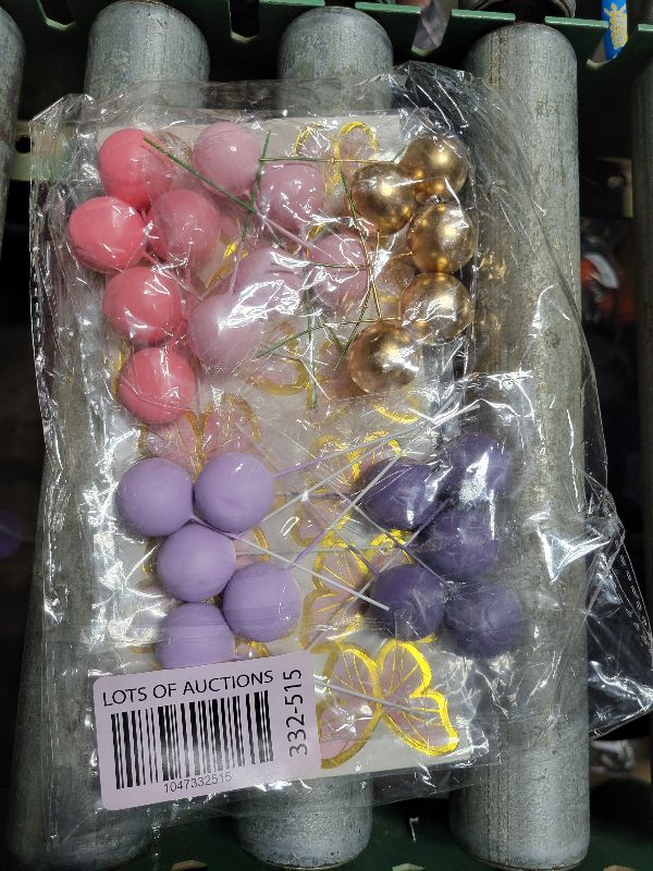 Photo 1 of 47PCS Purple Pink Butterfly Cake Toppers balls,Butterfly Cake Decorations Include Cake Toppers Balls for Baby Shower Wedding Birthday Bridal Shower Party Decor(Purple Pink)