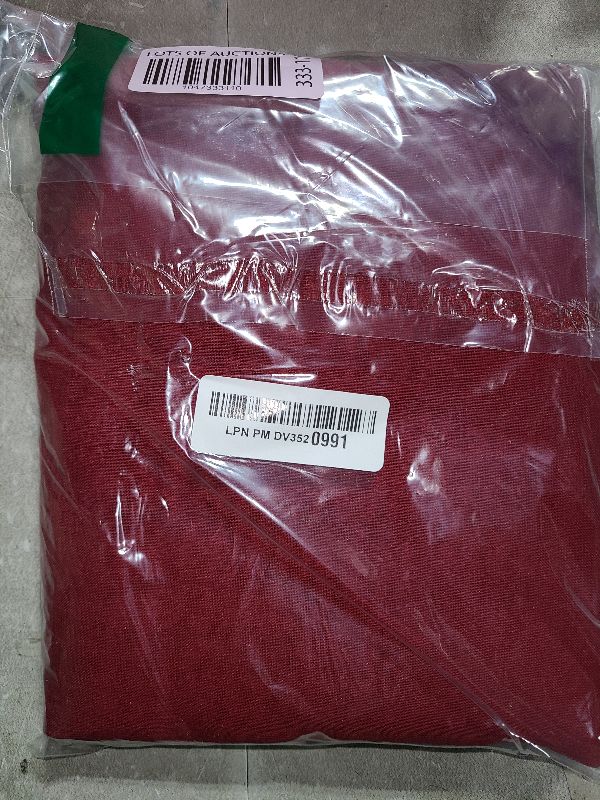Photo 1 of No. 918 Erica Crushed Sheer Voile Rod Pocket Curtain Panel, 51" x 84", Red