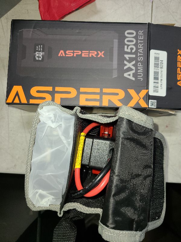 Photo 1 of ASPERX Car Jump Starter, 2000A Peak Battery Jump Starter for Up to 7.0L Gas or 5.5L Diesel Engine, 12V Portable Battery Starter Power Pack with 1.4 INCH LCD Display