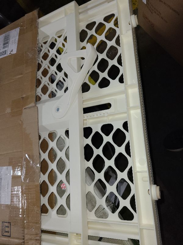 Photo 1 of Toddleroo by North States Supergate Ergo Child Gate, Baby Gate for Stairs and Doorways. Includes Wall Cups. Pressure or Hardware Mount. Made in USA. (26" Tall, Sand) 