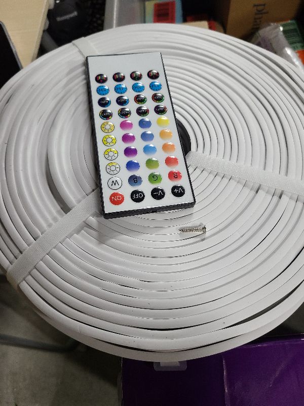 Photo 1 of segrass LED neon Lights Strip 66ft,DC 24V RGB LED neon Light Strip APP Remote Controls Control Waterproof Flexible Neon LED Rope Lights for Bedroom,Playroom,Outdoors Décor