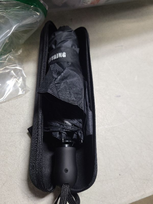 Photo 1 of GAOYAING Compact Automatic Travel Umbrella with Case, Mini Small Folding Sun UV, Pocket Purse Umbrella Black