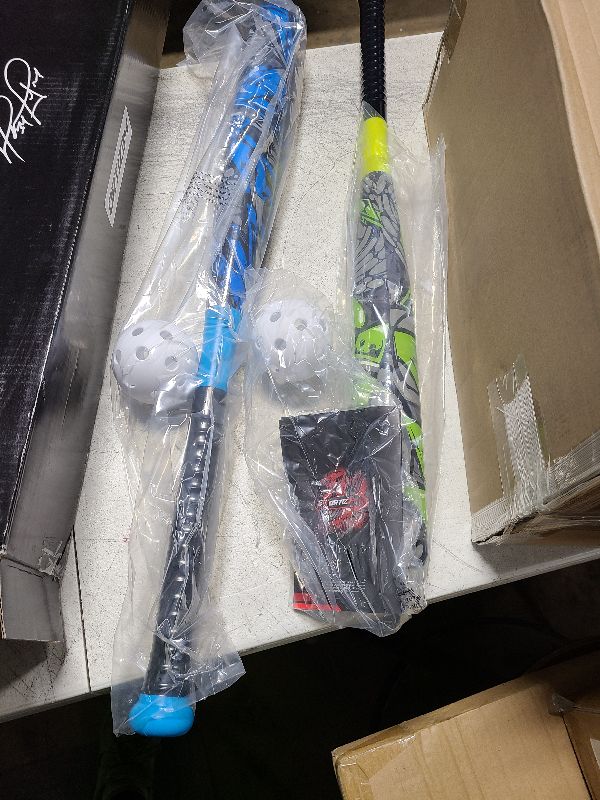 Photo 1 of 2 Pack Bat & Ball Set - Graffiti Plastic Bat & Ball Homerun Set- David Ortiz Backyard Baseball Set for Youth, Kids, Teenagers, Adults