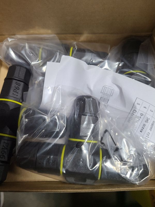 Photo 1 of 3 Way Junction Box IP68 Waterproof Electrical Junction Box 3 Pin Junction Box Outdoor Cable Connector for Underground/Outdoor Ø0.18-0.4in, Shielded Field Installable - 4Pack