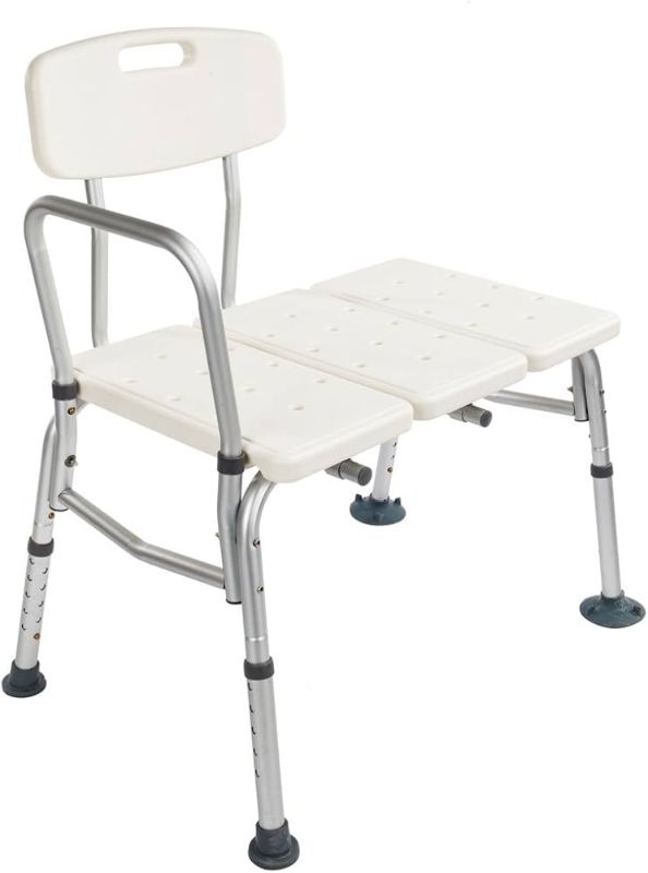 Photo 1 of  Plates Aluminum Alloy Elderly Bath Chair Shower Chair with Adjustable Backrest and Arm (CST-3062 White)
