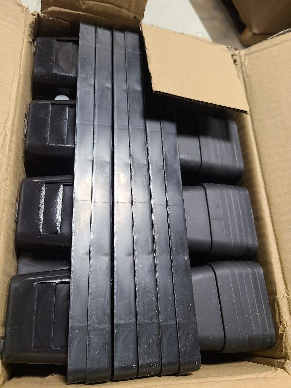 Photo 1 of 8 Cell Nursery Pots Trays 6 Pack (12" x 6"), 3 inch Square Plastic Nursery Pots 48 Pcs, Durable Carrying Seed Starter Tray, Planting Trays for Holding Small Seedling Pots with Drain Holes (Black)