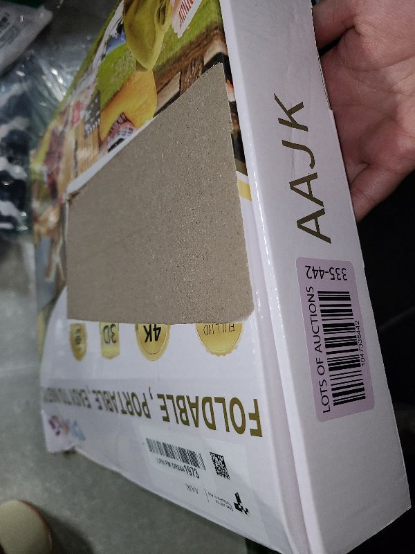 Photo 1 of AAJK Outdoor Projection Screen 150 inch, Washable Projector Screen 16:9 Foldable Anti-Crease Portable Projector Movies Screen for Home Theater Outdoor Indoor Support Double Sided Projection