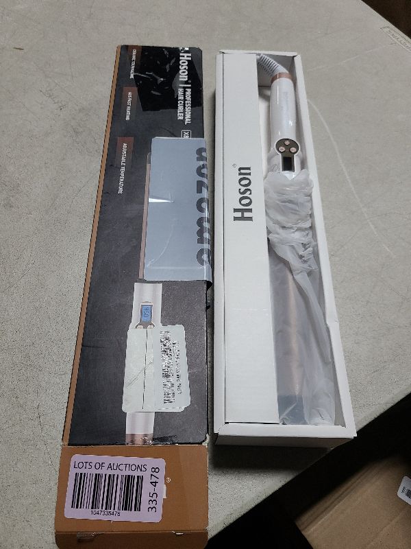 Photo 1 of 1 Inch Extra Long Barrel Curling Wand, Ceramic Tourmaline Curling Wand Professional Dual Voltage with Adjustable Temperature
