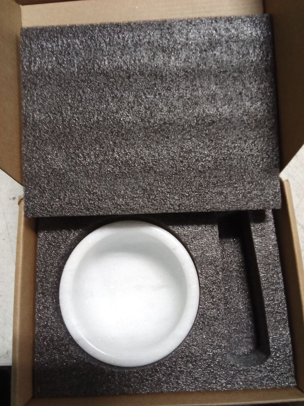 Photo 1 of **MISSING SHAFT**
Koville Genuine Marble Mortar and Pestle Set, 5" African Stone Grinder for Kitchen, Molcajete, Guacamole, Salsa, Pill Crusher, Spice, Herb, Garlic, Nuts, Heavy Duty Grinder Bowl for Kitchen