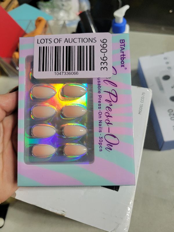 Photo 1 of Almond Press On Nails Medium - BTArtbox Soft Gel Ombre Fake Nails with Nail Glue, Semi-Transparent Reusable Glue On Nails in 16 Sizes - 30PCS Stick On Nails Kit, Vanilla Cream Almond