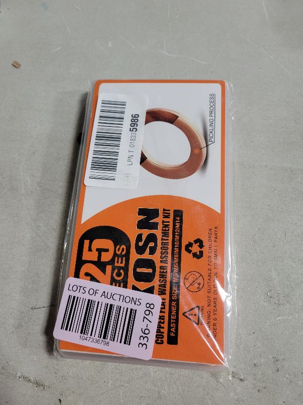 Photo 1 of 325 PCS, 10 Sizes, Premium Copper Metric Sealing Crush Washers Assortment Kit, Upgraded Flat Ring Oil Drain Plug Crush Washer Gasket Seal Assortment Set, Banjo Bolt Washer for Automotive, Motorcycles