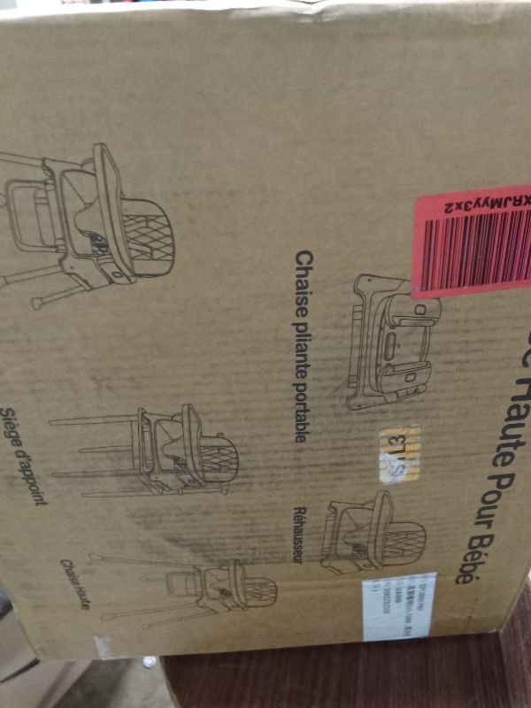Photo 1 of 3 in 1 Baby High Chair,Adjustable Convertible Infant Baby Feeding Chair Booster for Eating with Detachable Double Tray,5 Point Harness,Deep Gray