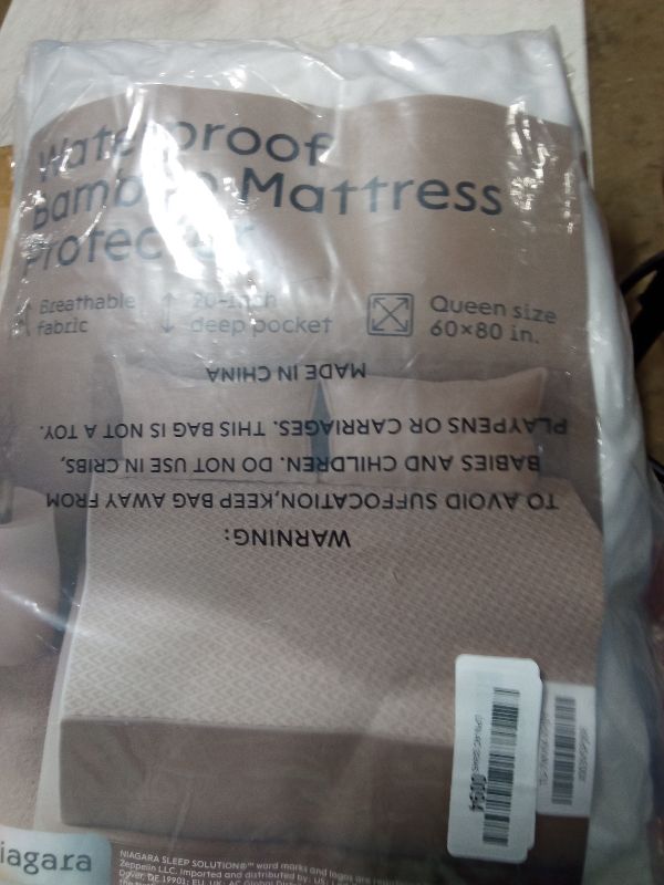 Photo 1 of 100% Waterproof Queen Mattress Protector - 360 Protection Against Spills, Stains & Accidents for Parents & Pet Owners - Noiseless & Cooling Viscose Made from Bamboo (White)