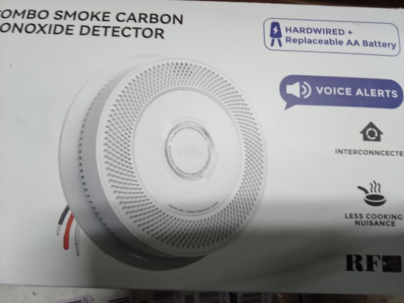 Photo 1 of 5 Packs Hardwired Smoke Detector Carbon Monoxide Detector Combo, Hardwired & Wireless Interconnected Smoke and Carbon Monoxide Alarm with Voice Alerts,Replaceable Battery Backup