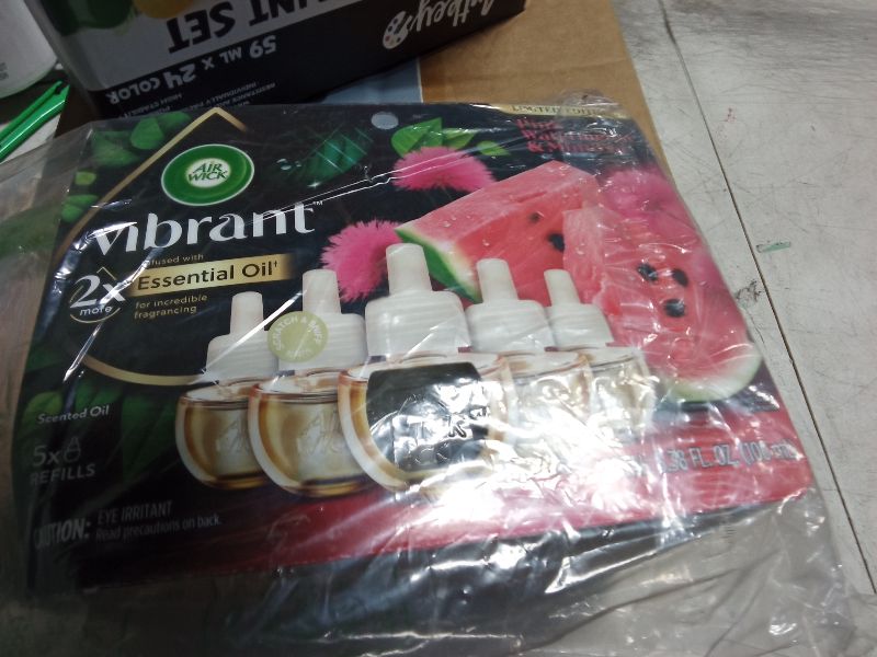 Photo 1 of Air Wick Plug In Scented Oil Refills, Watermelon and Mimosa, Air Fresheners for Home Long Lasting, Room Fresheners,Air Freshener Plug In, Essential Oils, Home Essentials for Small&Large Spaces,5 ct