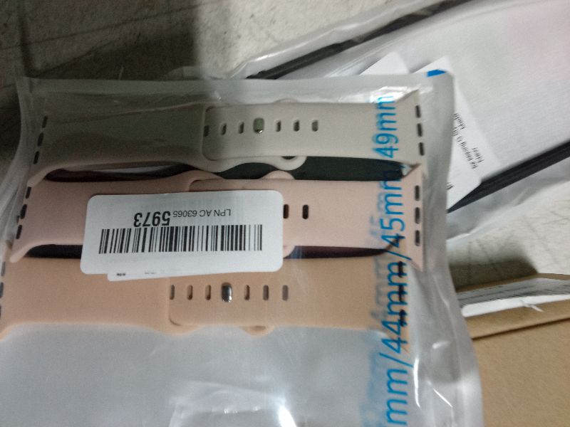 Photo 1 of 6 Pack Silicone Bands Compatible with Apple Watch Band 38mm 40mm 41mm 42mm 44mm 45mm 46mm 49mm Women Men, Soft Sport Strap Replacement Wristband for iWatch Series 10 9 8 SE 7 6 5 4 3 2 1 Ultra