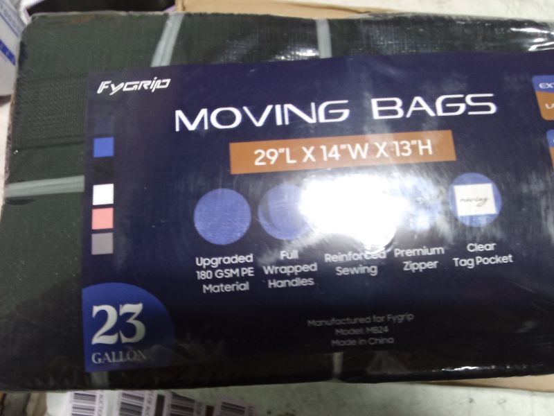 Photo 1 of 6 Pack Extra Heavy Duty Large Moving Bags with Strong Zipper & Comfortable Handles, Sturdy & Durable Clothes Storage Bags Totes Bins, Packing Moving Boxes for College Supplies, Black