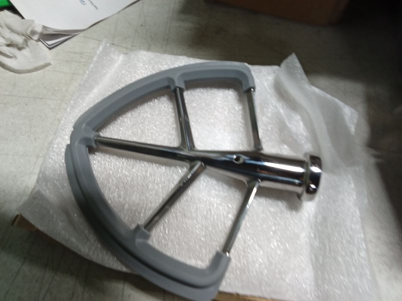 Photo 1 of 6QT Stainless Steel Flex Edge Beater for KitchenAid Mixer Professional 6 Quart Paddle Attachment Compatible with Kitchen Aid Accessories KD2661X, KP2671X with Silicone Edges Scraper