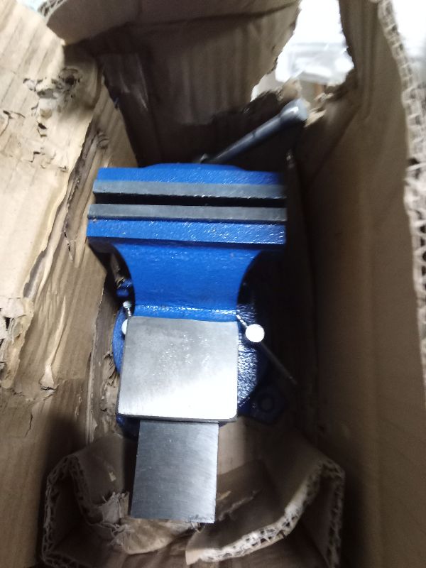 Photo 1 of HFS(R) 4" Heavy Duty Bench Vise Anvil with 360° Swivel Locking Base Desktop Clamp - FS Blue Design