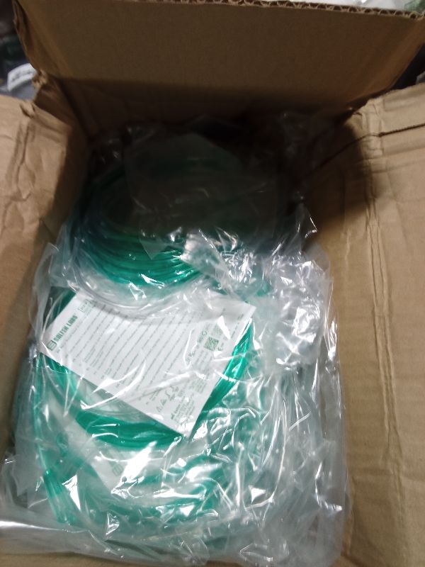 Photo 1 of 25pk 7Ft Salter Style High Flow Adult Oxygen Nasal Cannula with Safe 3-Channel Design, Standard Connector #16SOFT-HF-7-25