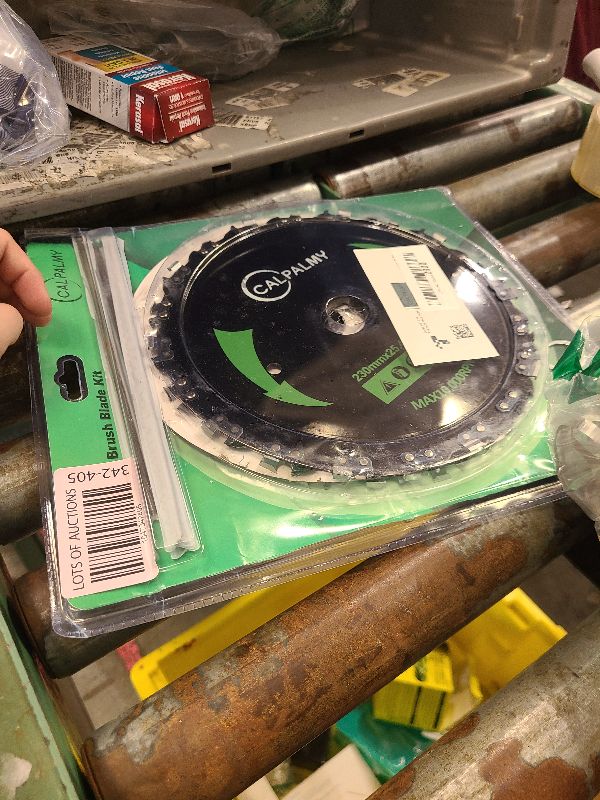 Photo 1 of (2-Set) 9" x 20T Chainsaw Tooth Brush Blades - Weed Eater Saw Blade Kit with 2 Carbon Steel Round Chainsaw Blades, 3 Round Files, and 4 Washers for Brush Cutters, String Trimmers, and Weed Wreckers