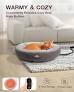 Photo 1 of 20" Soft & Cozy Donut Heated Pet Bed with Time & Temp Adjustable Pet Heating Pad for Indoor Cat, Electric Bed Heater Warmer for Kitten Cat