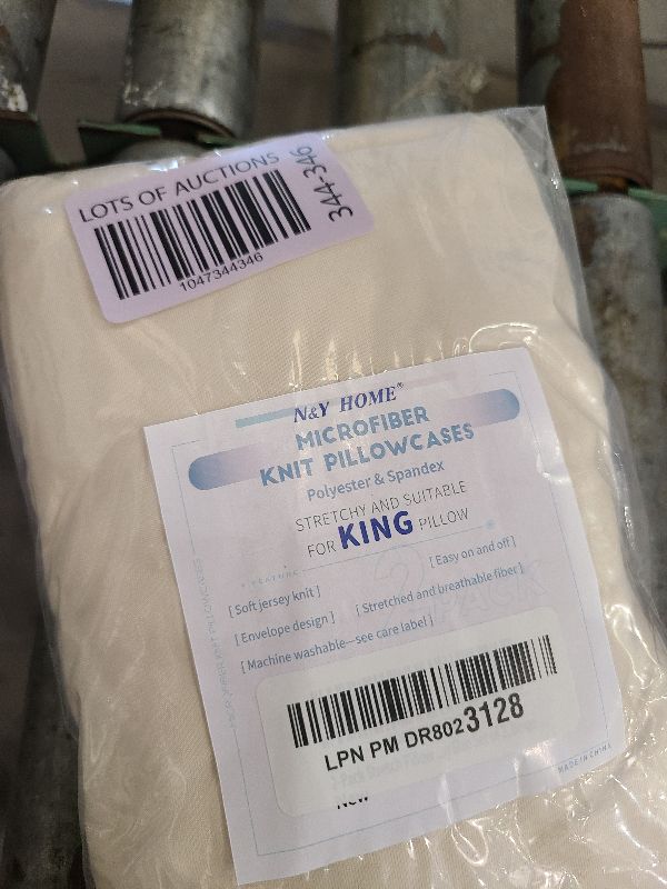 Photo 1 of 2-Pack Stretch Pillow Cases - Jersey Knit & Ultra Soft Envelope Closure Pillowcases T-Shirt Like Microfiber Blend - Suitable for 20x36/20x40 King Size Set of 2, Beige