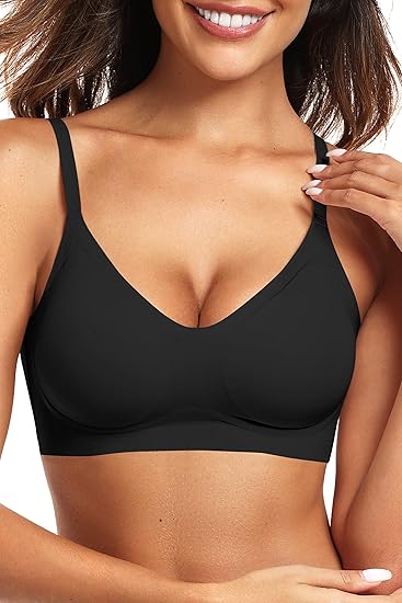 Photo 1 of  Vertvie Womens Seamless Bra No Underwire Comfort Push Up Bras Buttery Soft Wireless Bralette Full Coverage Sport Everyday Bra, MEDIUM 